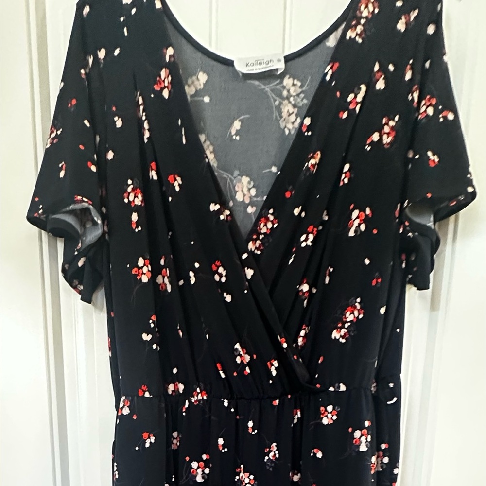 Kaileigh Black Floral Jumpsuit